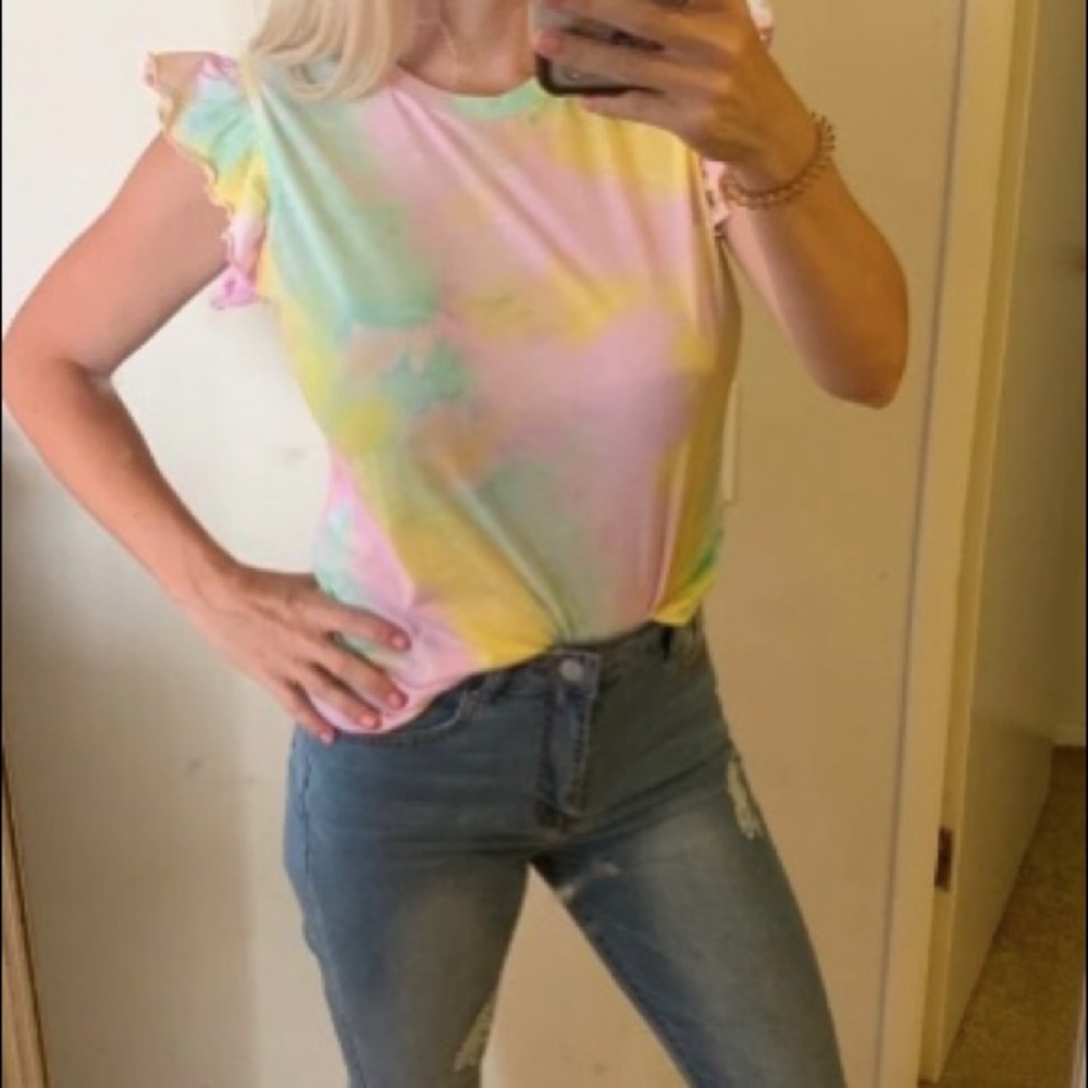 New Ruffle Tie Dye Top